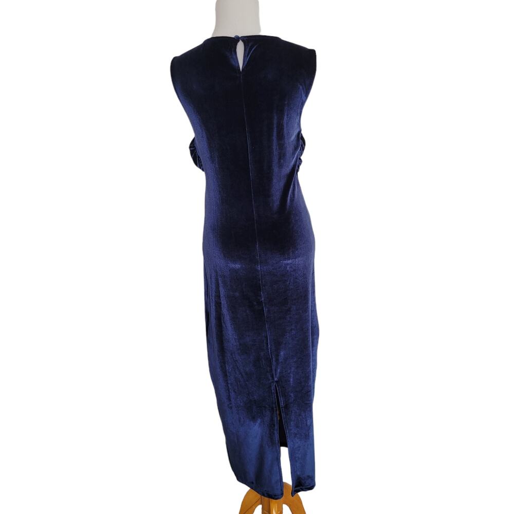 House of Harlow Velvet Old Hollywood Dress Fairy Grunge Rich Blue Women Medium - Picture 4 of 14